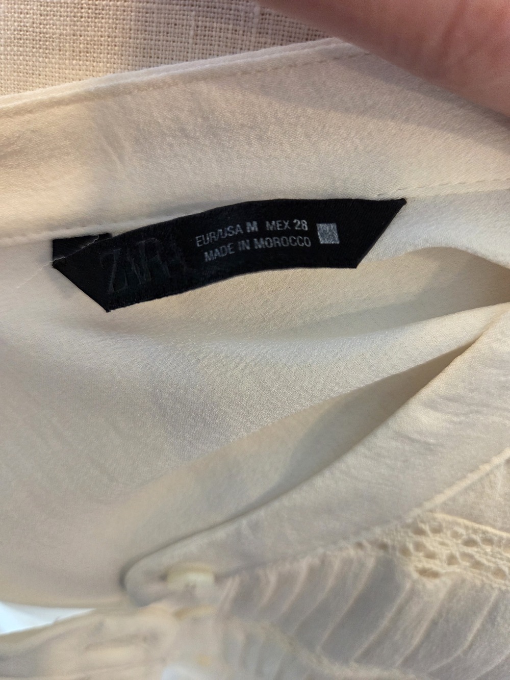 White Short Sleeve Ruffle Detail Blouse - Picture 4 of 4